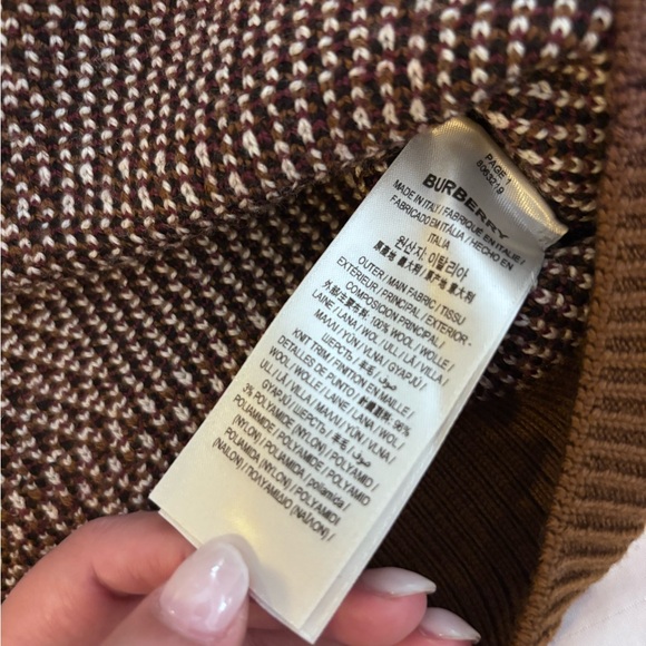 Burberry Tan Checkered Cardigan Women's - Picture 8 of 11